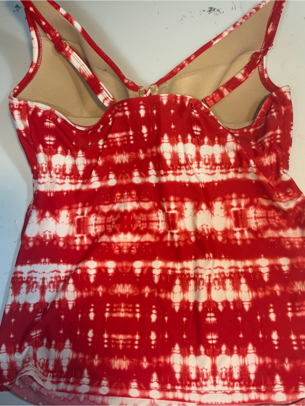 Swim by Cacique tankini swimsuit top ruched decorative cutout 42 - Picture 9 of 11